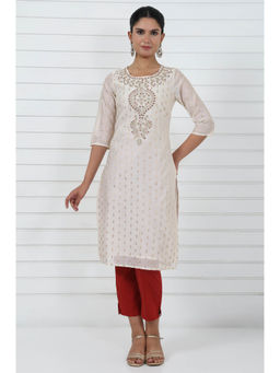 Aurelia - Women White Embellished Kurta
