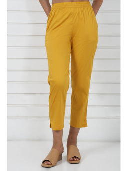 Aurelia - Women Mustard Solid Pant