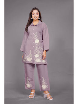 Autumnlane - Women Lavender Floral Co-Ord Set