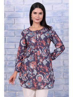 W - Purple Floral Top For Women