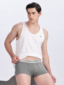 Calvin Klein - Mens Grey Solid Trunk