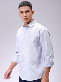 The Indian Garage Co - Men Solid Full Sleeves Cutaway Collar Shirt
