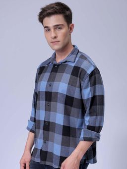 The Indian Garage Co - Men Checks Full Sleeves Cutaway Collar Shirt