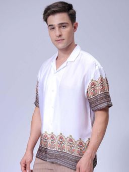 The Indian Garage Co - Men Indie Printed Half Sleeves Cuban Collar Shirt
