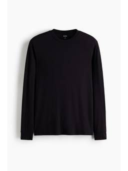 H&M - Men Black Warming Regular Fit Long-Sleeved T-Shirt