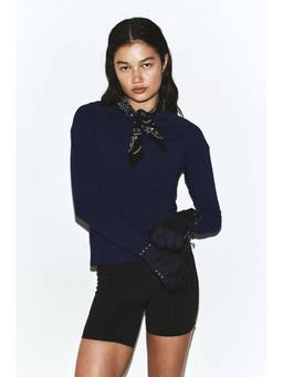 H&M - Women Blue Slim Fit Sports Base Layer Top with Dry Move