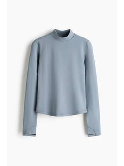 H&M - Women Blue Warming Turtle Neck Sports Top with Soft Move