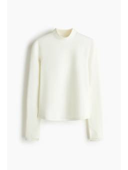 H&M - Women Off White Warming Turtle Neck Sports Top with Soft Move