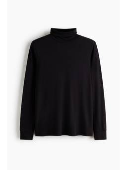 H&M - Men Black Warming Regular Fit Long-Sleeved T-Shirt