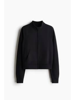 H&M - Women Black Sports Jacket with Soft Move