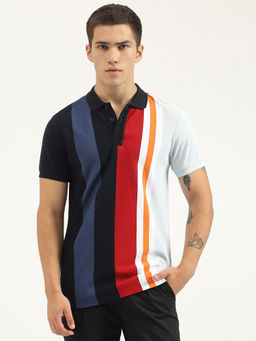 United Colors of Benetton - Regular Fit Polo Neck Striped T-Shirt
