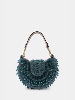 versuhz - Emerald Green Embellished Handbag