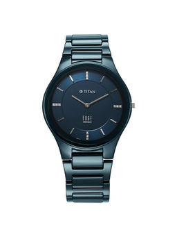 Titan - Men Blue Round Dial Analog Watch - 1696QC09