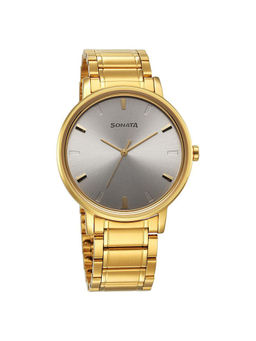 Sonata - Men Silver Round Dial Analog Watch - 7131YM02