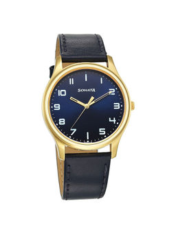 Sonata - Men Blue Round Dial Analog Watch - 77082YL10