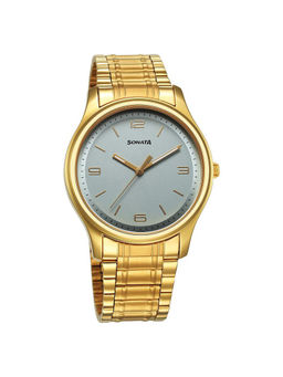 Sonata - Men Blue Round Dial Analog Watch - 77082YM12