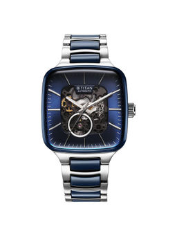Titan - Men Blue Square Dial Analog Watch - 90175KD02