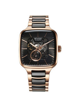 Titan - Men Black Square Dial Analog Watch - 90175KD03