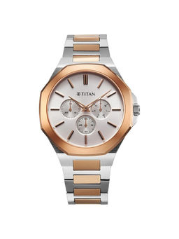 Titan - Men Silver Round Dial Analog Watch - 90198KM01