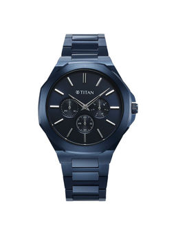 Titan - Men Blue Round Dial Analog Watch - 90198QM01