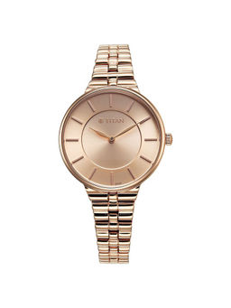 Titan - Women Rose Gold Round Dial Analog Watch - 95245WM01