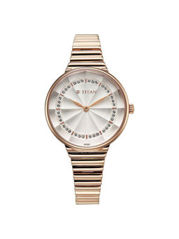 Titan - Women Silver Round Dial Analog Watch - 95245WM02