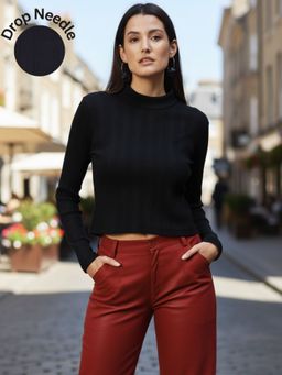 Oh Rare - Solid Crop Top - Black