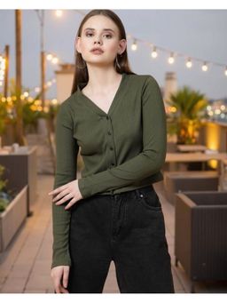Oh Rare - Textured Top - Olive