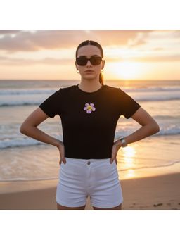 Oh Rare - Cotton Crop T-shirt - Black