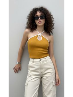 Oh Rare - Halter Neck Cotton Top - Yellow