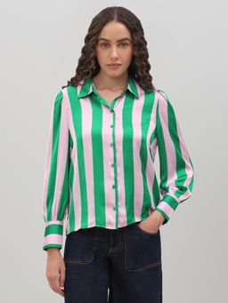 VERO MODA - Green Striped Shirt