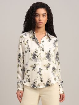 VERO MODA - Floral Print Shirt - White