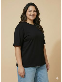 THE PINK MOON - Black Oversized T-shirt