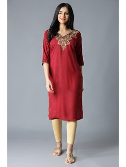 Aurelia - Red Floral Printed Kurta