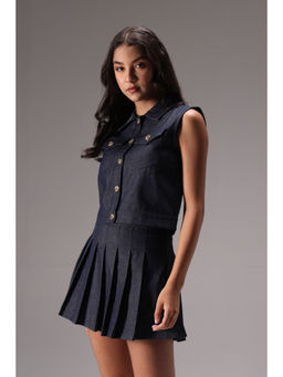 Obleka - Blue Ink Soft Cotton Denim Co-Ord (Set of 2)