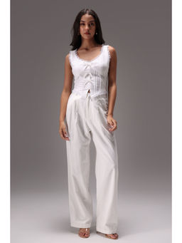 Obleka - White Swan Linen Bow Co-Ord (Set of 2)