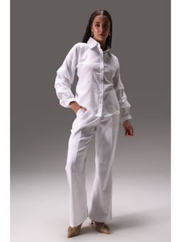 Obleka - White The Essential Ruffle Cotton Co-Ord (Set of 2)