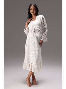 Obleka - White Laced In Layers 3 Piece Co-Ord (Set of 3)