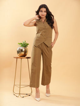BohoJazz - In-Action Olive Green Tailored Co-Ord (Set of 3)