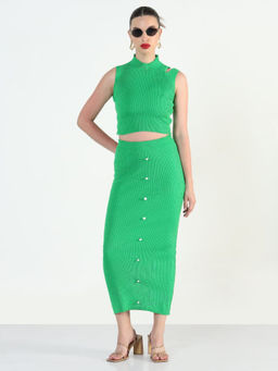 SHOWOFF - Women Green Co-Ord (Set of 2)