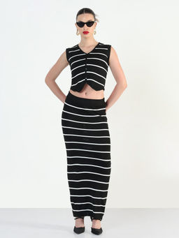 SHOWOFF - Women StripedCo-Ord (Set of 2)