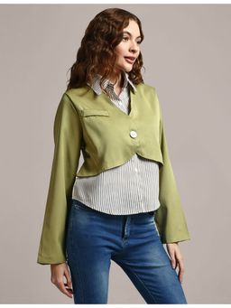 IKI CHIC - Striped Shirt Style Layered Shirt