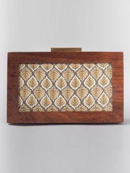 Vareli Bafna - Designs Jharokha Grey Clutch