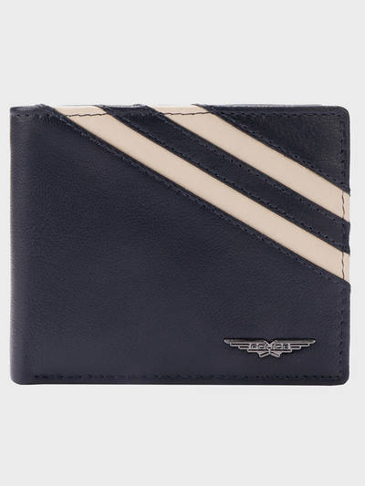 Mens Wallet Solid Color Stylish - Navy Blue
