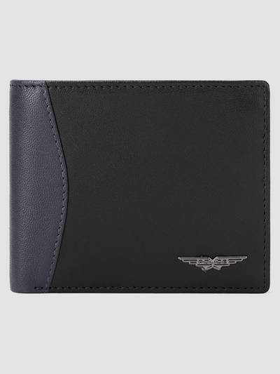 Mens Wallet Solid Color Stylish - Black