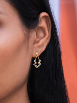 Shaya by CaratLane - Twinkling Stars Earrings In Gold Plated 925 Silver