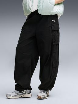 Puma - Essentials Women Black Relaxed Cargo Pants