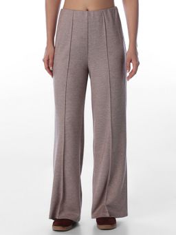 ONLY - Women Solid Flared Fit High-Rise Brown Pant