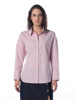 ONLY - Women Striped Regular Fit Pink Shirt
