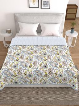 Home Affairs - Reversible Cotton Printed Bed Dohar White